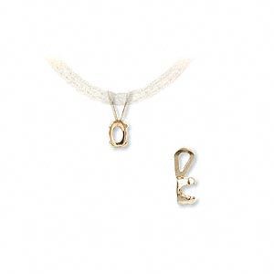 Pendant, Snap-Tite®, 14Kt gold, 5x3mm 4-prong oval setting. Sold individually.
