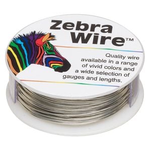 Wire, Zebra Wire™, tinned copper, silver color, round, 22 gauge. Sold per 1/4-pound spool, approximately 45 yards (41 meters).