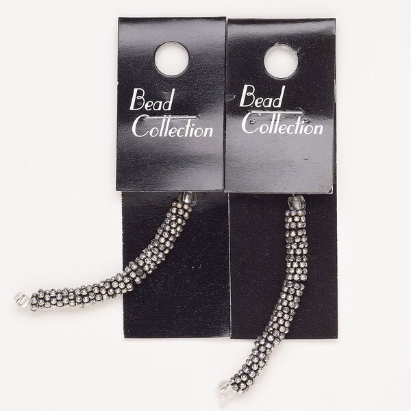 Bead brass 60pk 5x1mm-5x2mm rondelle, antique silver finish image number 0