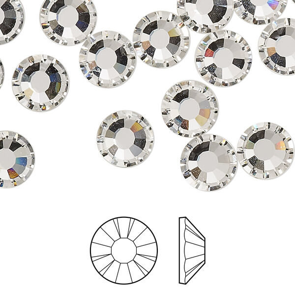 Flat back 12pk crystal foil back, Preciosa MAXIMA Czech crystal rhinestone 8.41-8.67mm chaton rose round SS40 image number 0