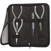 Pliers set, stainless steel / PVC foam / vinyl, black and white, 5-1/2 inch pliers / 5-1/4 inch tweezers / 10 x 4-1/2 x 1-1/2 inch case. image number 1
