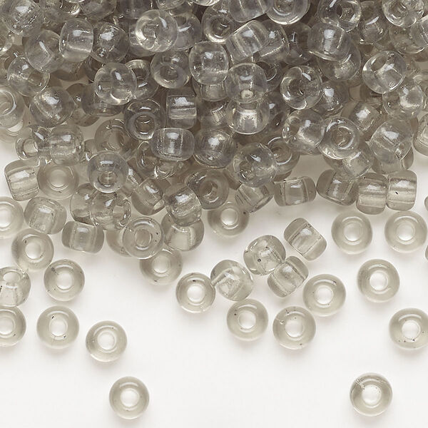 Seed bead, Miyuki, glass, pkg/25g, #6 rocaille, transparent taupe (RR-2412). image number 0
