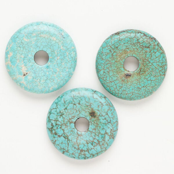 Magnesite 1pkg3, donut focal, blue 35mm image number 0