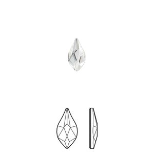 Flat back 144pk crystal foil back, Swarovski® 10x5mm flame 2205