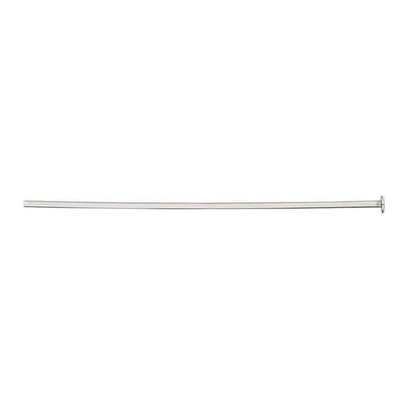 Head pin, stainless steel, 1-1/2 inches, 21 gauge. Sold per pkg of 50. image number 0