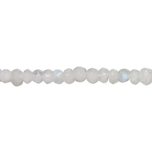 Rainbow moonstone 1pkg1, hand-cut faceted rondelle bead natural 15.5-16 inch 4x2mm