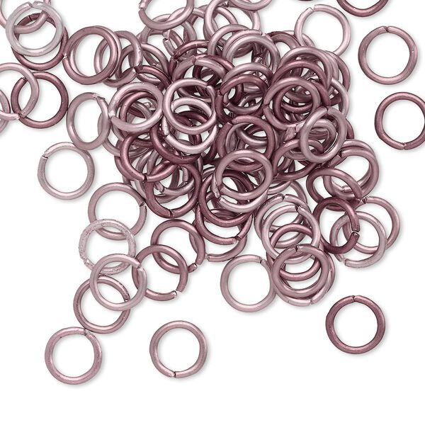 Jump ring, anodized aluminum, antique copper patina, 6mm round, 4.2mm inside diameter, 18 gauge. Sold per pkg of 100. image number 0