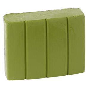 Polymer clay, Sculpey® PREMO, Spanish olive. Sold per 2-ounce bar.