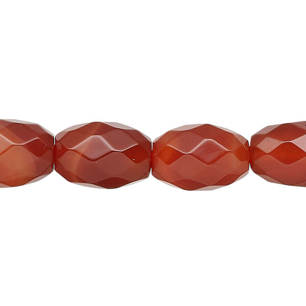 Brown agate 1pkg1, faceted barrel bead B- grade, 15.5-16 inch 14x10mm image number 0