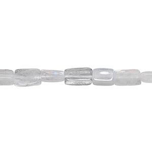 Rainbow moonstone 1pkg1, hand-cut rectangle bead natural 15.5-16 inch 6x4mm-9x5mm