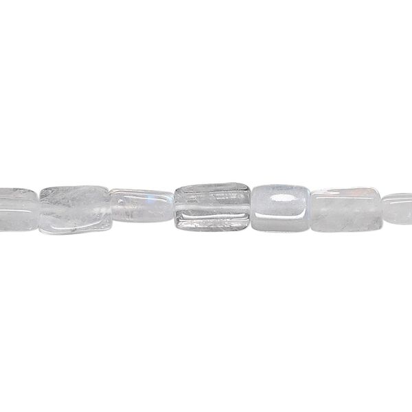 Rainbow moonstone 1pkg1, hand-cut rectangle bead natural 15.5-16 inch 6x4mm-9x5mm image number 0