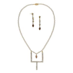 Necklace and earring set, One of a Kind Jewelry, 17 inches. Only one available.