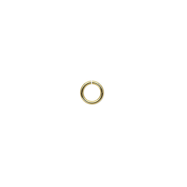 Jump ring, brass, 5.5mm round, 4mm inside diameter, 20 gauge. Sold per pkg of 100. image number 0