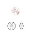 Drop 144pk light rose, Swarovski® 12mm pendant mini disk 6428 image number 0
