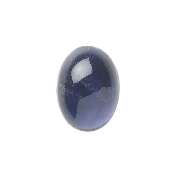 Cabochon, iolite (natural), 7x5mm hand-cut calibrated oval, B grade, Mohs hardness 7 to 7-1/2. Sold individually. image number 0