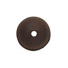 Bead, leather, dark brown, 16.5-20.5mm round. Sold individually. image number 1