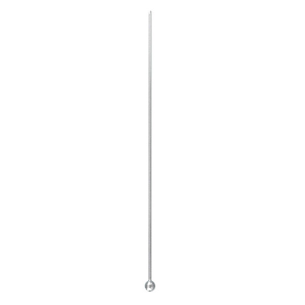 Head pin, stainless steel, 2 inches with 2mm ball, 24 gauge. Sold per pkg of 50. image number 0
