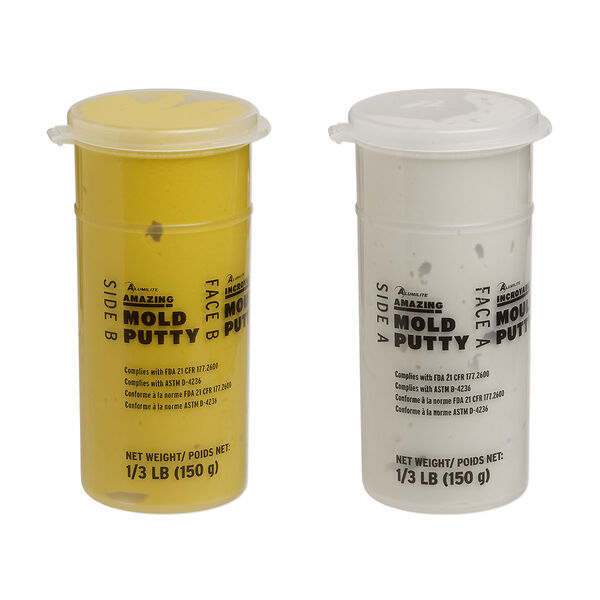 Molding putty, Alumilite, silicone, 20 minute. Sold per pkg of (2) 1/3-lb jars. image number 0