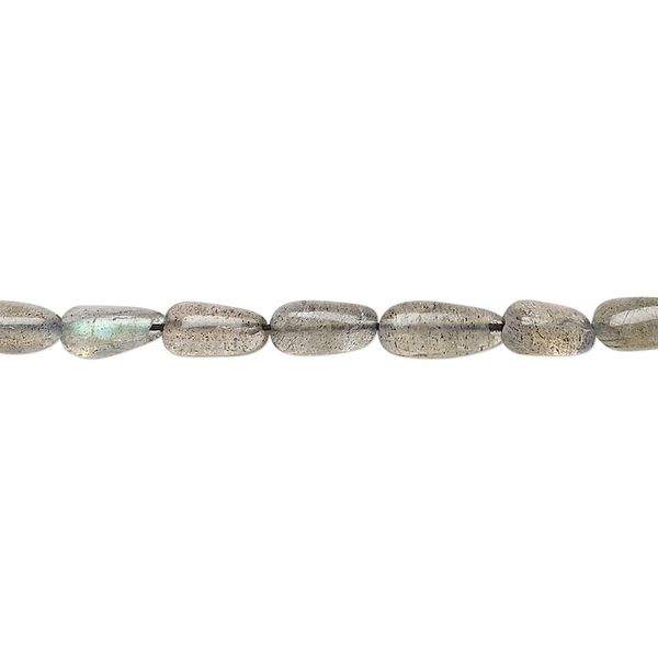 Labradorite 1pkg1, hand-cut teardrop bead natural 13 inch 6x4mm-10x5mm image number 0