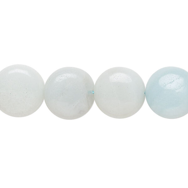 Amazonite 1pkg1, hand-cut flat round bead natural B grade, light to dark 15.5-16 inch 12mm image number 0