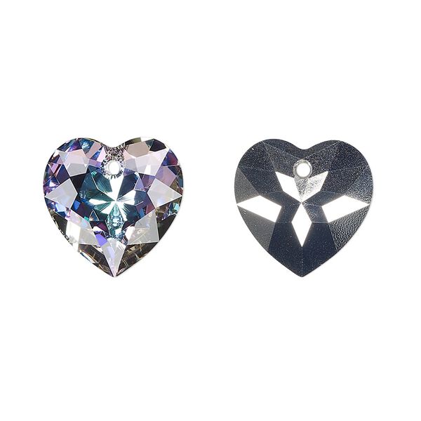 Drop 24pk crystal vitrail light P, Swarovski® 14.5mm pendant heart cut 6432 image number 0