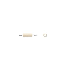 Bead, 14Kt gold-filled, 6x2mm five-sided tube. Sold per pkg of 4.