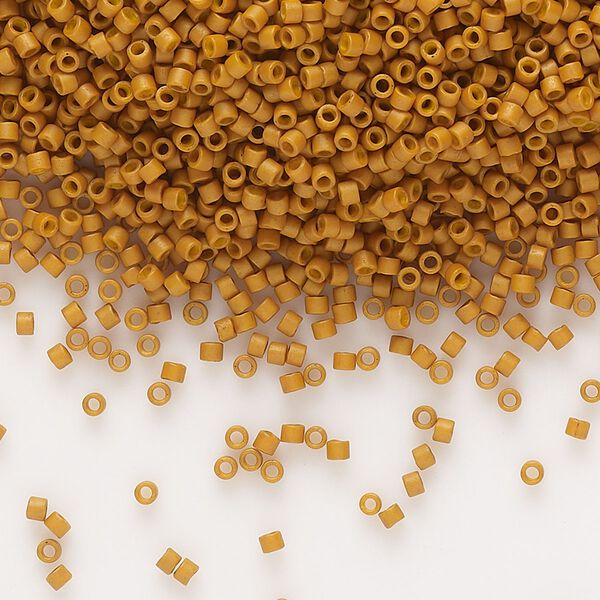 Seed bead, Delica®, glass, pkg/250g, #11 round, opaque matte glazed toast (DB-2286). image number 0