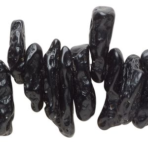 Tektite 1pkg1, top-drilled / center-drilled nugget bead 15 inch medium to large