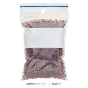 Bag, Tite-Lip™, plastic, blue and clear, 3-1/2x2-1/4" top zip. Sold per pkg of 100.