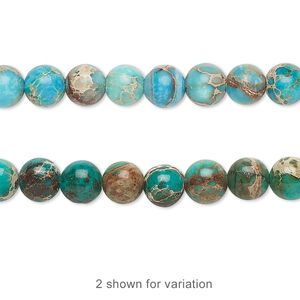 Magnesite 1pkg1, round bead 15.5-16 inch 6mm