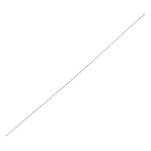Needle, John James, nickel-plated steel, #12 with 0.55mm eye width, 3 inches. Sold per pkg of 10.