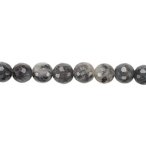 Blue labradorite 1pkg1, faceted round bead natural 8 inch 6mm