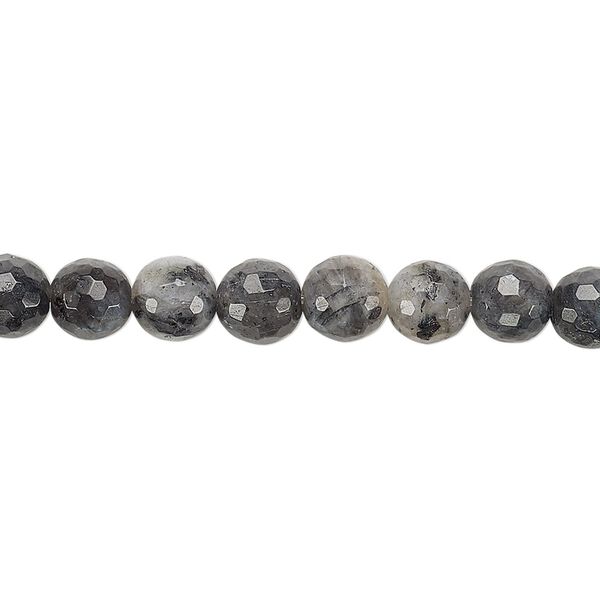 Blue labradorite 1pkg1, faceted round bead natural 8 inch 6mm image number 0