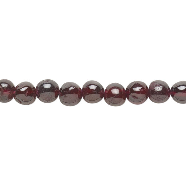 Bead, garnet (dyed), 6mm hand-cut round, B grade, Mohs hardness 7 to 7-1/2. Sold per 15-1/2" to 16" strand. image number 0