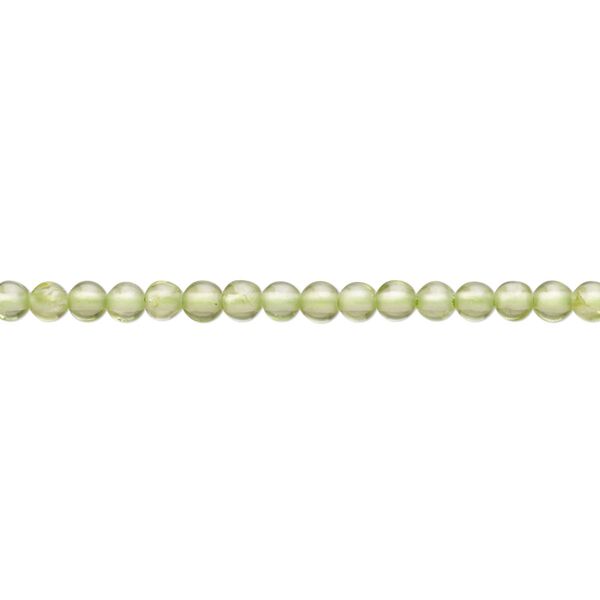 Peridot 1pkg1, round bead natural 15.5-16 inch 3mm image number 0