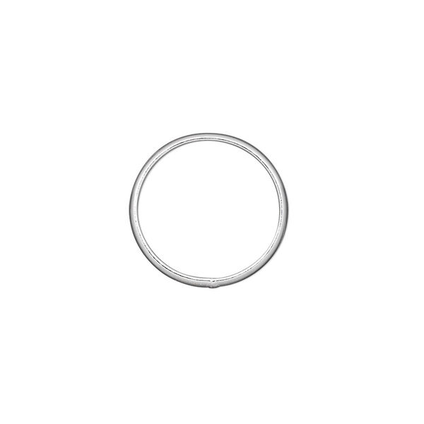 Jump ring, sterling silver, 16mm soldered round, 13.5mm inside diameter, 12 gauge. Sold per pkg of 4. image number 0