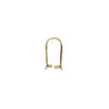Bail, ice-pick, antiqued brass, 13x4mm triangle with lines, 10mm grip length. Sold individually. image number 1