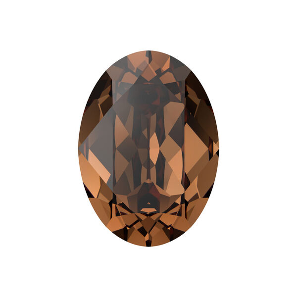 Fancy stone 1pkg1 smoked topaz foil back, Crystal Passions® Regenerated 14x10mm oval 4120 image number 0