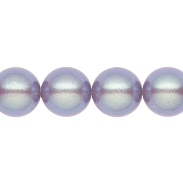 Pearl 10pk pearlescent violet, Preciosa Czech crystal 12mm round image number 0