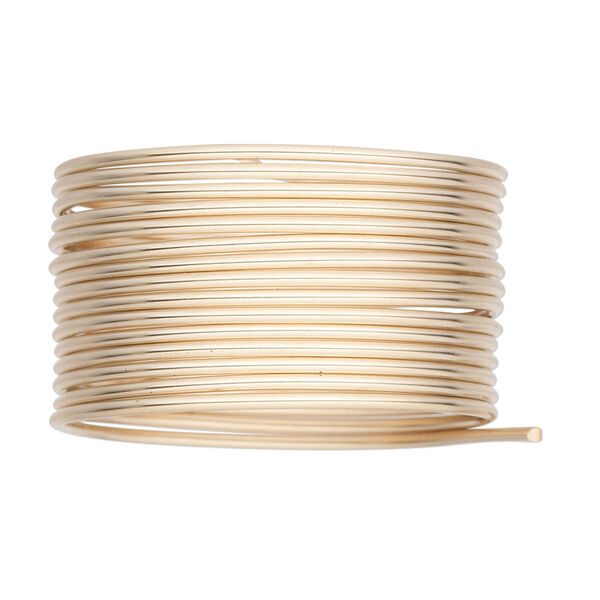 Wire, 12Kt gold-filled, half-hard round, 16 gauge. Sold per pkg of 5 feet. image number 0