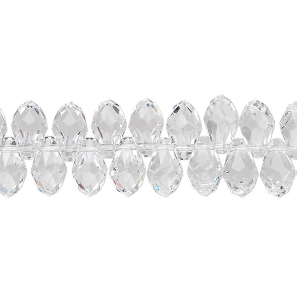 Briolette 4pk crystal, Crystal Passions® 9x5mm pendant drop 6007 image number 0