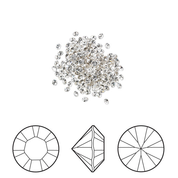 Chaton 144pk crystal foil back, Crystal Passions® 1mm round PP8 1028 image number 0