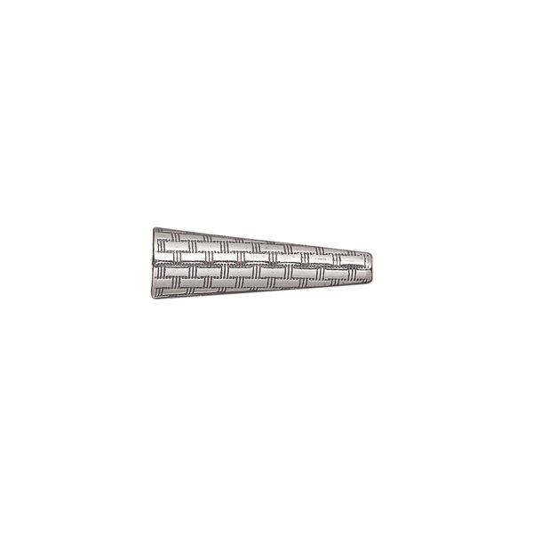 Cone, JBB Findings, antiqued sterling silver, 18.5x6mm woven texture, fits 6-8mm beads. Sold individually. image number 0