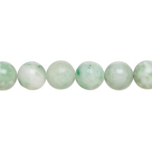 Ching hai "jade" 1pkg1, round bead natural 15 inch 7-9mm