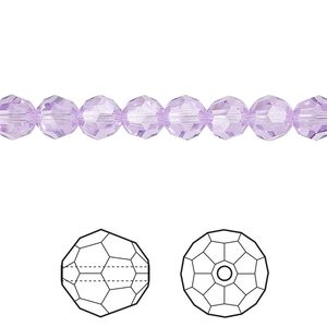 Bead 12pk violet, Crystal Passions® 6mm round 5000