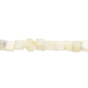 Peridot "jasper" 1pkg1, center-drilled / diagonally drilled cube bead natural, 15 inch 4-5mm