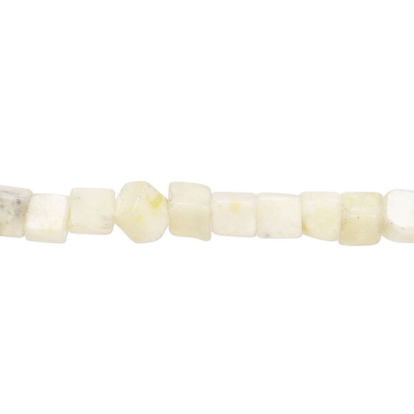 Peridot "jasper" 1pkg1, center-drilled / diagonally drilled cube bead natural, 15 inch 4-5mm image number 0
