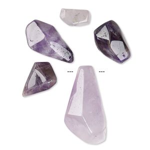 Amethyst / banded amethyst 1pkg5, faceted nugget drop mix extra-large