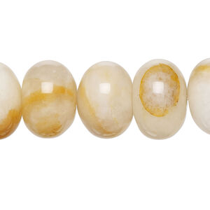 Golden "jade" 1pkg1, rondelle bead natural, 15 inch 16x11mm-17x11mm light to medium