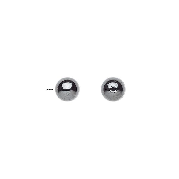 Hemalyke™ 1pkg4, half-drilled round bead 6mm image number 0